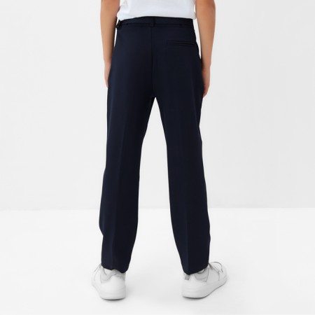 Pants for the boy Minaku: School Collection, dark blue color, height 134 cm-5