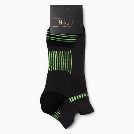 Male socks minku shortened, size 38-45, dark gray color-2
