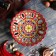 Rishtan ceramics "Flowers", 23 cm, red fruit