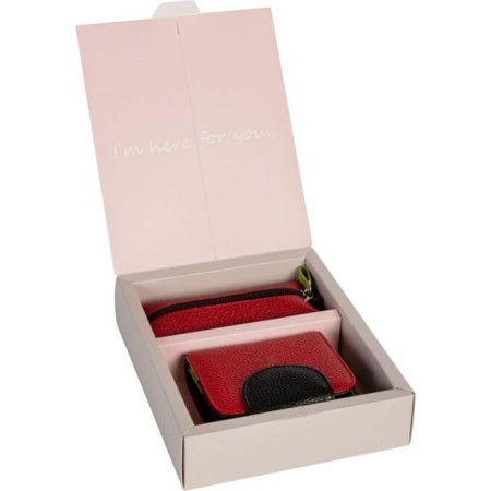 Gift set: wallet/Key, red/black color-1