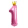 Foil ball 32 "Figure 1 with the crown", the color is pink