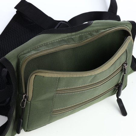 Babberry bag with lightning, 2 external pockets, green color-5