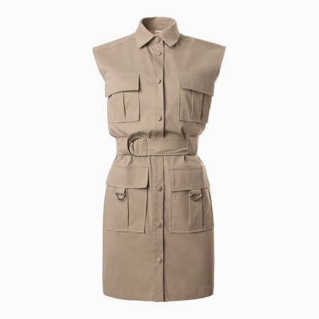 Women's dress Minaku: Safari Mini Beige Color, Rr. 44-5