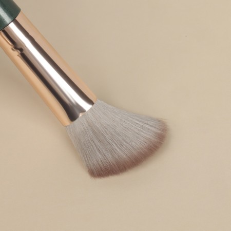 A set of makeup brushes "Lillian", 14 items, a case on the ties, the color is green/gray-7