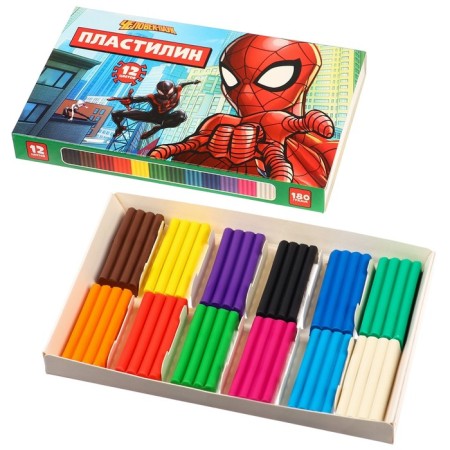 Plasticine 12 -cv 180g spiderman-6
