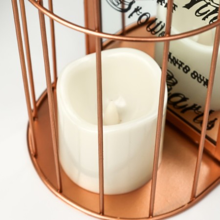 Spinker "candle" LED from batteries 3AAA copper 15x11x25 cm Risalux-5