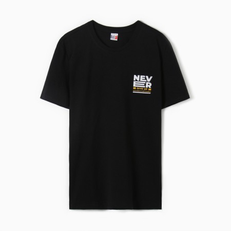 T -shirt male, black color, size 56