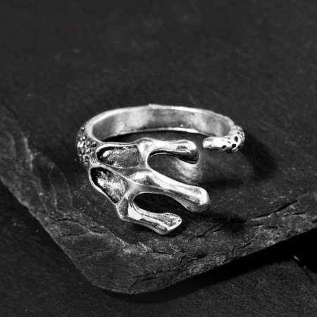 Ring "Right" The dragon's claw, the color is black silver, dimensionless-3
