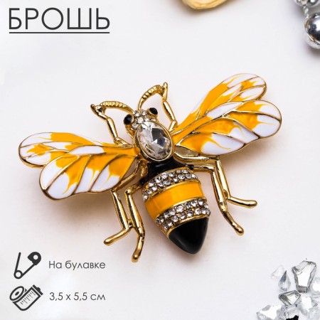 Brooch "Bee" Medunitsa, colored in gold