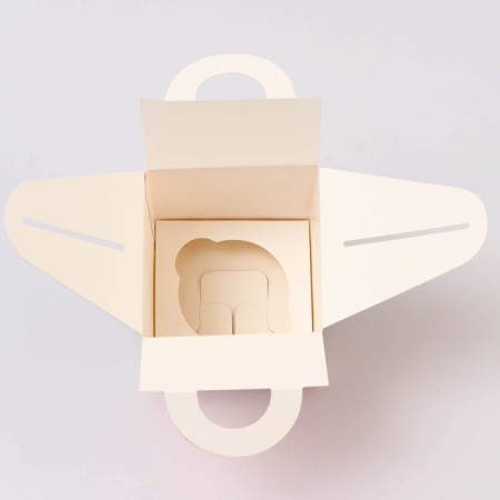 New Year. Box for 1 cupcake "World of Miracles", 9.2 x 9.2 x 11 cm, packaging-2