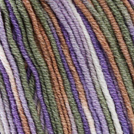 Yarn "Jeans Crazy" 55% cotton, 45% acrylic 160m/50g (7207 violet-sir-green.)-2