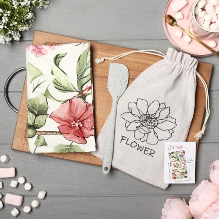Gift "Flower" towel 40x73cm, shoulder blade