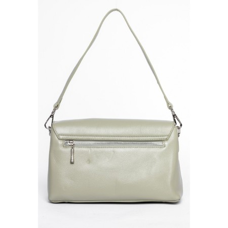 Female bag, genuine leather, ludor olive, 28x9x16 cm-1
