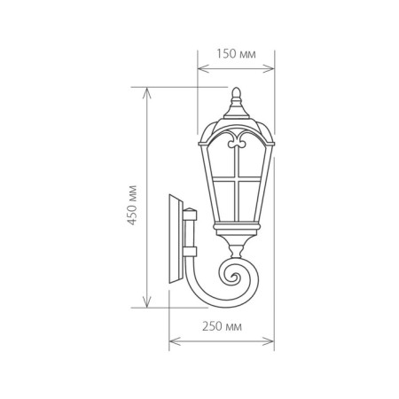 Elektrostandard Lamp Garden-Park, 60 W, E27, IP44, Wall, Mira U-1