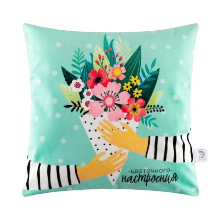 Pillowess Decorative Ethel "Flower Mood" 40x40 cm, 100% p/e, velor