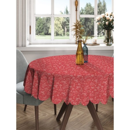 The tablecloth "Red Fun", Round, Saten, D = 150 cm