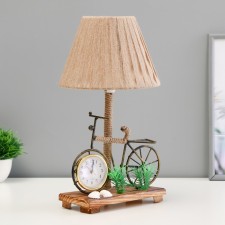 Table lamp with a clock 