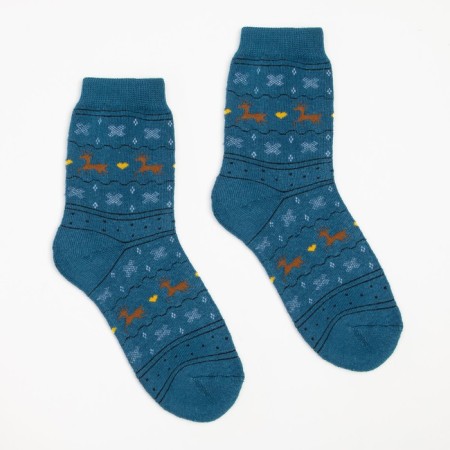 Women's terry socks "Norway", jeans color, size 23-25-1