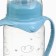 A bottle for feeding "Our beloved son" 250 ml cylinder, with handles, blue color