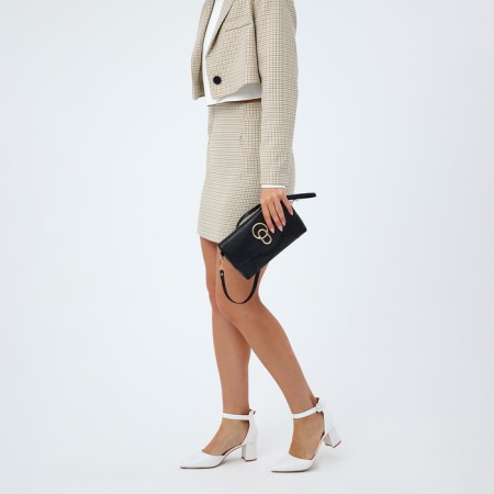 Bag-clate on magnet, long belt, black color-9