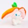 Soft toy "Bunny-carrot" on a key fob, 11 cm