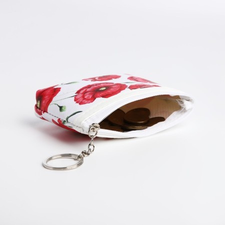 Women's wallet with lightning, white/red color-2