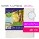 Canvas on cardboard (MDF) cotton 100% 20*20 cm 280g/m2 acrylic soil m/s Brauberg 192183