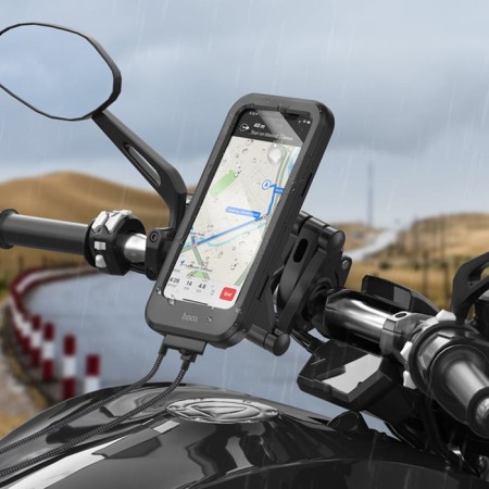 Holder for the bicycle Hoco CA101, waterproof, for 4.5-7 inches, black-8
