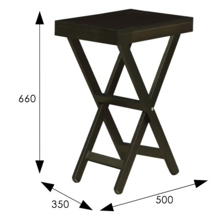 Folding table, 500x350x660, wenge-1