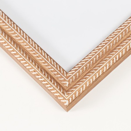 Photo frame plastic 30x40 cm "Double braid" wheat 32.4x42.4x1.1 cm-1