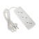 Extension cord Luazon Lighting Eco, 3 sockets, 1.5 m, 10 A, 2200 W, PVS 2x0.75 mm2, without salary, white