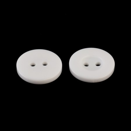 A set of buttons, 2 punctures, d = 18 mm, 10 pcs, in a blister, white color-1