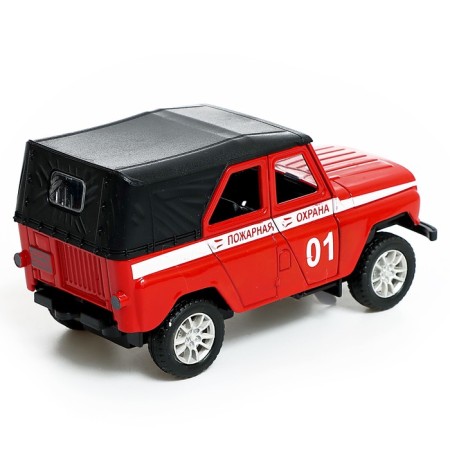 Metal UAZ Hunter "Fire Service", inertia, 1:32, light and sound-2