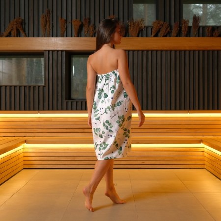 A towel for the bath "Eucalypt" female Pareo, 80x150 ± 4 cm, 100% cotton, waffe. canvas, 160 g/m2-1