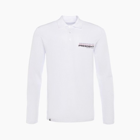 Polo with long sleeve President, size XS, white color