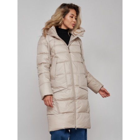Coat insulated winter female, size 44, color light green-21