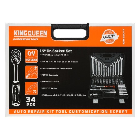Car tools Kingqueen Wib-60017, 72 tooth, 1/2, 34 subjects-4