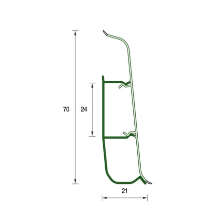 Floor plinth 70mm 2.2m "decoration", 253 a nimble gray-5