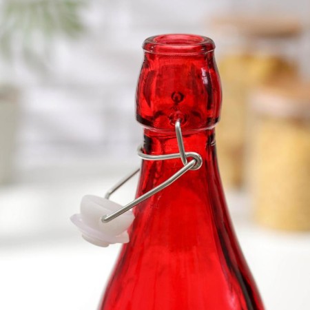 Glass bottle for sauces and oils with a Gallery Lube Castle, 1.11 l, 9 × 32 cm color mix-1