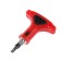 Screwdriver with a set of bits and head heads, plastic handle, 22 items