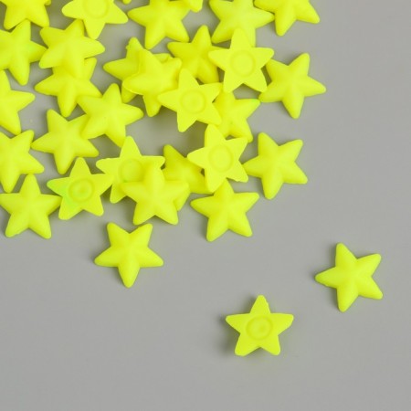 Decor for creativity plastic "Stars" neon yellow set 50 pcs 1.4x1.4 cm-1