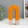 Ceramics candlestick for 1 candle "Scar" sand-orange 10.3x6.2x18 cm