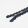 Metal zipper, No. 3, non-proceeding, automatic lock, 30 cm, dark blue color/nickel