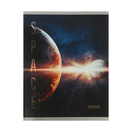 Notebook 48 sheets in a cage, Space, cover coated cardboard, twin-fluid, block 60g/m2, mix-2