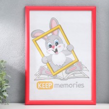 Photo frame plastic 21x30 cm red (105)