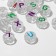Acrylic bead "English letters" mix, brilliant, 7 × 4 mm, set 10 g, color mix