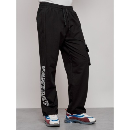 Sports male trousers, size 56, black color-19