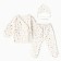A set for newborns (swing/slider/cap), white/stars, height 62