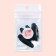 Patch nails, 24 pcs, ballerina shape, matte black color