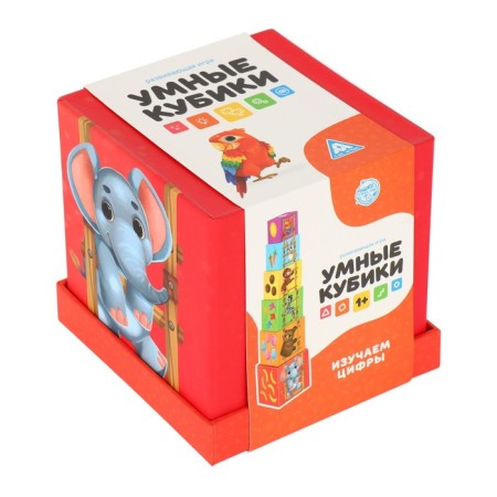 Board game "Smart cubes. We study the numbers ", 1+-9
